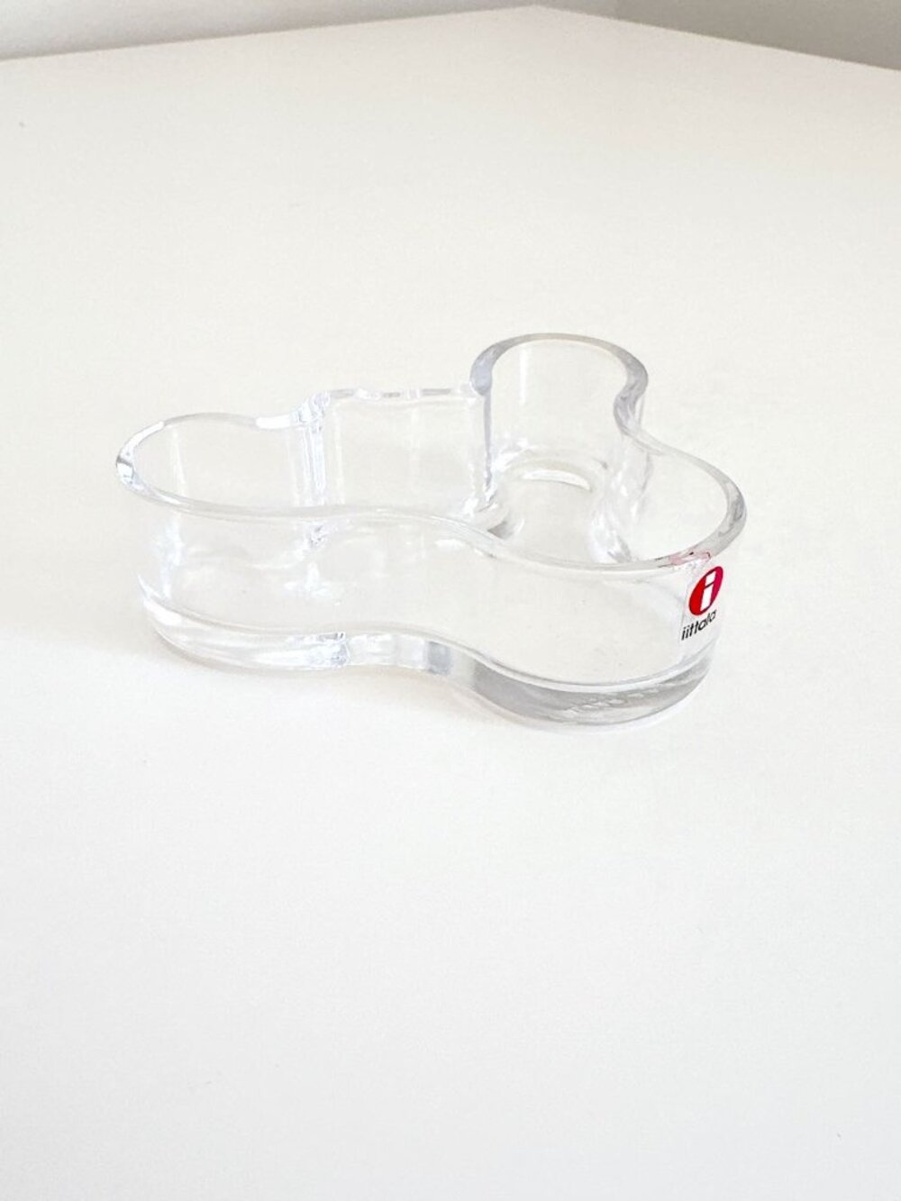 VINTAGE ALVAR AALTO IITTALA CLEAR GLASS SAVOY BOWL (small) - Picture 5 of 10